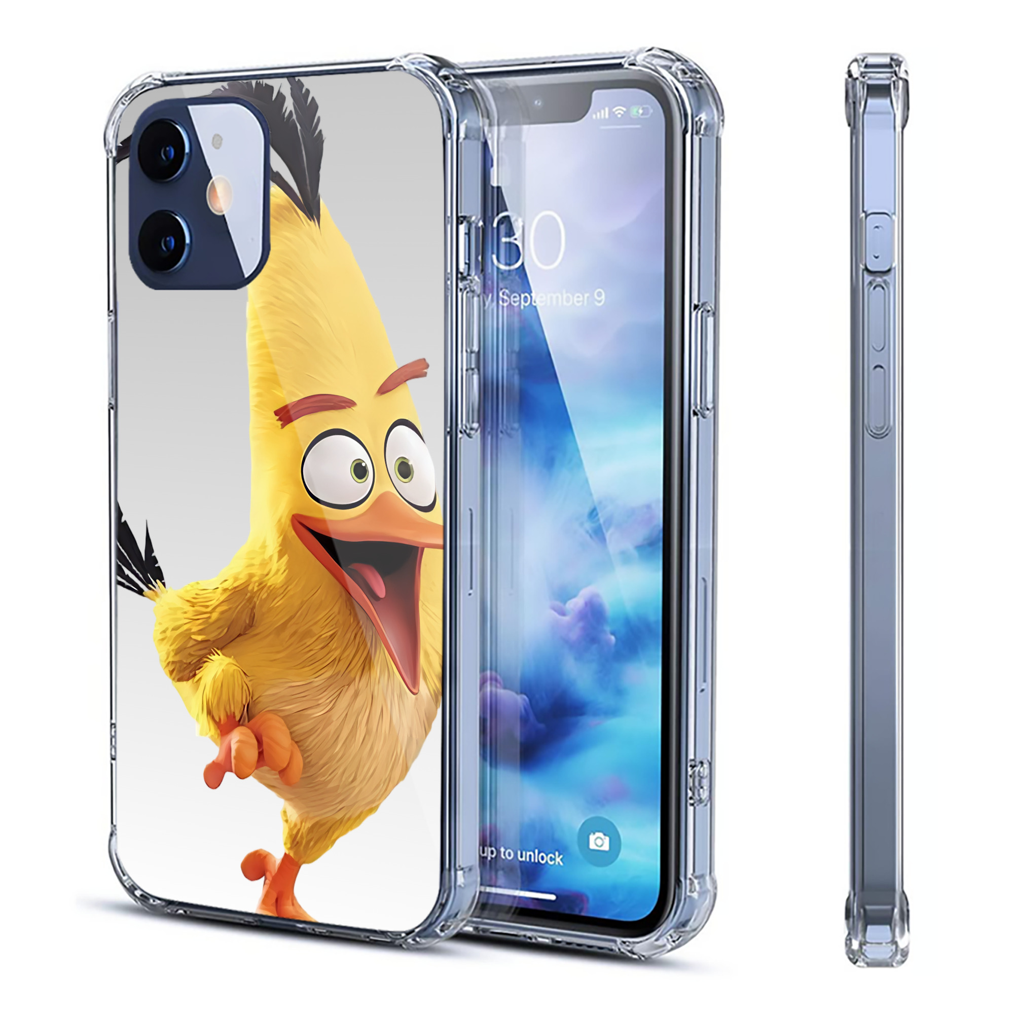 （画像用） Angry Birds アングリーバード 【iPhone 12シリーズ対応】透明スマホケース（クリアソフトケース）